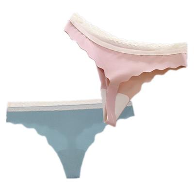 China New Style Antibacterial Low-Rise Seamless One-Piece Ladies Panties Women Ice Silk Briefs Sexy Thong Briefs For Hot Girls for sale