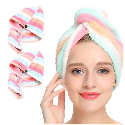 China Microfiber Curly Hair Wrap Towels Turban Towel Hair Wrap Towel Natural Magical QUICK DRY Custom Colorful Towel for sale