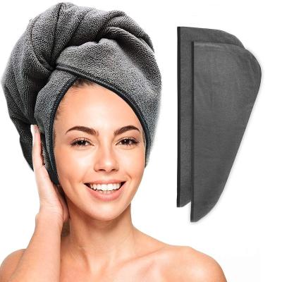 China QUICK DRY Magic Super Absorbent Microfiber Hair Towel Wrap For Women Turban Wraps Quick Dry Hair Drying Towel for sale