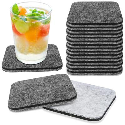 China Viable Custom Felt Absorbent Coaster For Drinks Suit Any Type Wood Granite Stone Table Tops Apartment Office Office Table Glass Marble Kitchen for sale