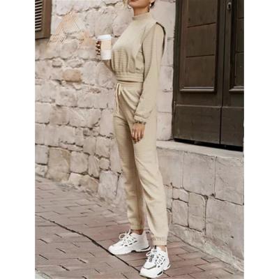 China ALLICA Elastic Two Piece Sport Tracksuits Soft/Washable/Breathable Turtle Neck Set For Women Ladies Girls for sale