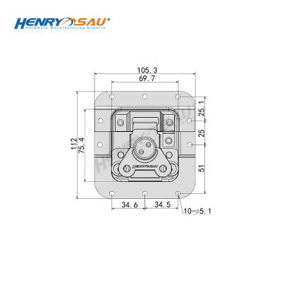 China Flight Case / Aluminum Case / Audio Equipment Case / Stage Performance Case Recessed Black Padlockable Twist Laggage Lock Asesorios Para Cajas Flight Case Accessories Latches for sale