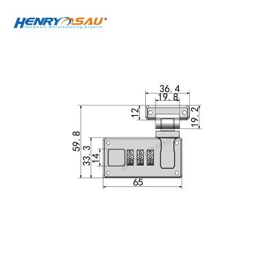 China Flight Case/Aluminum Luggage Suitcase Briefcase/Audio Equipment Case/Step Performance Case Locks Spare Digit Combination Password Luggage Bag Code Lock for sale