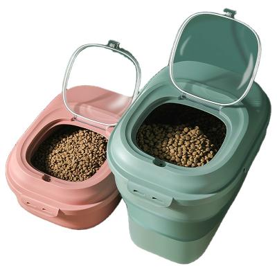 China New Viable Foldable Pet Food Storage Bucket Large Capacity Pet Food Crate for sale