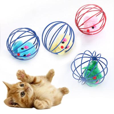 China Cat Spring Toys Wide Durable Cute Pet Toys Heavy Chewer Ball Toy for sale