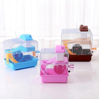 China Breathable Luxurious Castle Villa Double Platform Hamster Cage Small Animal Hamster Nest Pet Supplies Wholesale for sale