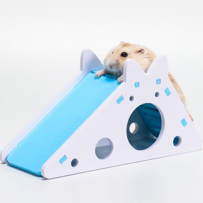 China Cute Viable Pet Hamster Hideout Exercise Toy Wooden Small Animal House for sale