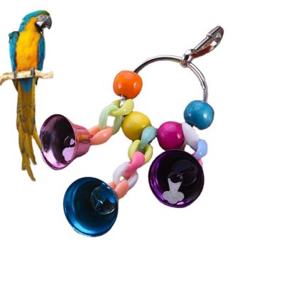 China Stocked Pet Bird Parrots Toys Bird Accessories Pets Colorful Beads Bell for sale