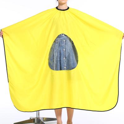 China Wholesale High Quality Customized Barber Cape Hair Salon Aprons With Transparent Viewing Window Hair Salon Apron for sale