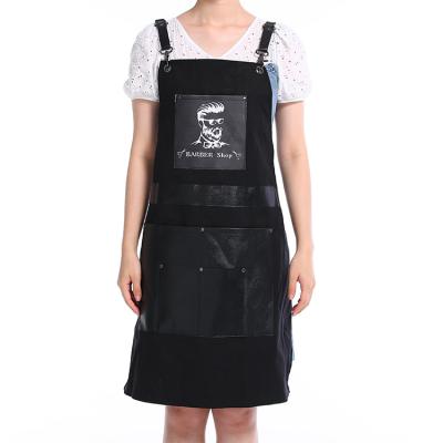 China Barber Products Anti-Static Shirts Vests Wholesale Cut Out Leather Resist Mesh Barber Vest Apron for sale