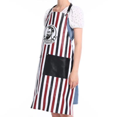 China Anti-static Leather Barber Apron Bartender Apron Professional hairdressing barber apron for sale