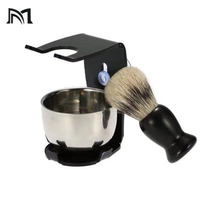 China Factory direct hot HU stainless steel shaving brush set shaving brush set men's beauty shaving tools for sale