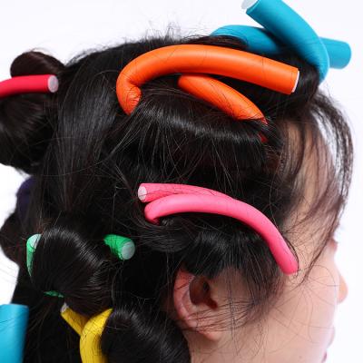 China Widely Bendable High Quality Foam Hair Rollers Curlers Twist Cable Rods Hair Roller For Salon Baber for sale