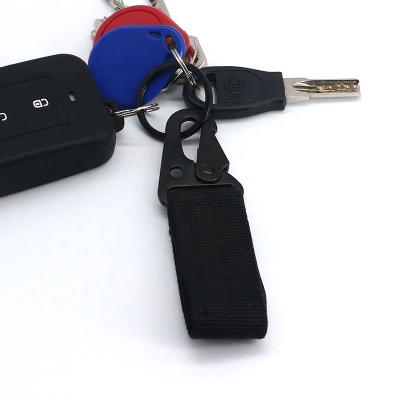 China Metal+Polyester Gear Clip Metal+Polyester Gear Belt Clip Key Chain Nylon Gear Pocket Guardian OEM Logo Te koop