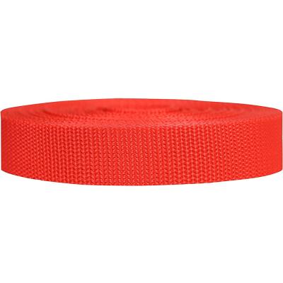 China Viable in stock polypropylene webbing polipropileno correa 1inch colored custom polypropylene webbing strap for bags for sale