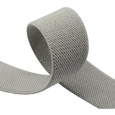 China High tenacity 25mm 30mm 40mm 50mm 76mm gray 100mm twill elastic band for clothing/electronic product belts/medical supply belts à venda