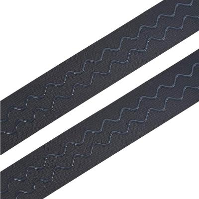 China Factory Price Selling Elastic Webbing Strap Viable Hot Silicone Coated Non-slip Webbing Anti Slip for sale