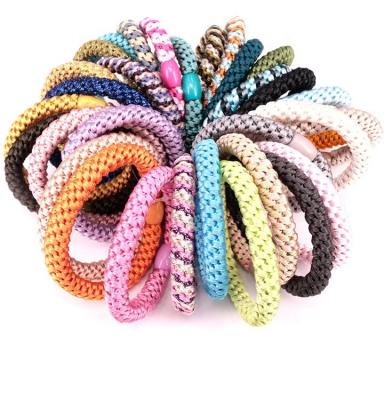 China 100+color European and American Women Head Rope Simple Style Hair Circle Rope For Girl Hair Tie Elastic Band High Elastic Hair Ring Low MOQ Headdress à venda