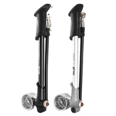 China Front Fork and Rear Shock Portable Mini Shock Pump Aluminum Bicycle Hand Pump with PSI Measurement Bike Accessories for sale