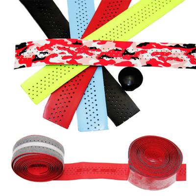 China 1 Pair Hot Wear-Resistant Racing Wet Shockproof Washable Grip Tape Ultralight Handlebar Tape+2 PU Handlebar Tape Bar Grip Bicycle Road Bike Grip Tape for sale