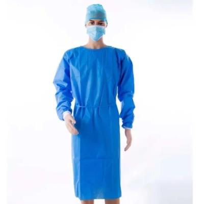 China Isolation Gown with Level 2 Elastic Non-Sterile Disposable PPE Woven Medical Laminated Surgical Gown Isolation-Gown with Cuffs for sale