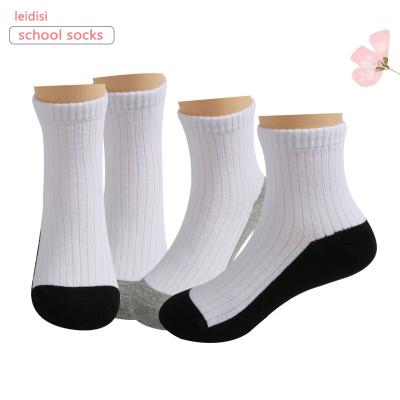 China Comfortable School Socks High Quality Cotton Socks Breathable Teen Student Socks Customized for sale