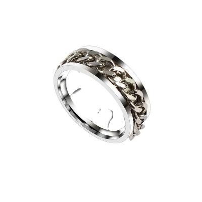 China CLASSIC fashion exaggerate the size of the simple ring mixed stainless steel personalized style men and women of a universal titanium for sale