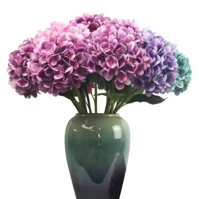 China Wholesale Giant Real Touch Real Touch Rose Hydrangea Artificial Flower For Wedding Decoration for sale