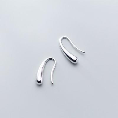 China Environmental Friendly 4 Colors 925 Sterling Silver Fresh And Soft Shiny Drop Ear Hooks Earrings For Women 2021 New for sale