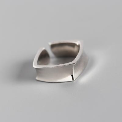 China S925 Sterling Silver Rings For Women Environmental Friendly Simple Square Ring For Female Fashion Fine Design Wedding Finger Jewelry for sale