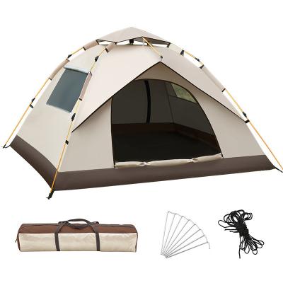 China Automatic Camping Tent 2-4 People Beach Tent Sunshade With Doors Quick Automatic Opening Foldable Tent for sale