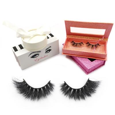 China Box 100% Handmade 3d Real Mink Fur Eyelash Package Private Label Fashion Design 25mm Mink Lashes Full Strip Lashes 3d Mink Eyelashes for sale