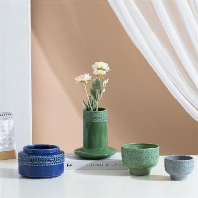 China Unique Novelty Modern Design Home Decor Porcelain Plant Indoor Succulent Pot Unique Ceramic Flower Pots For Sale for sale