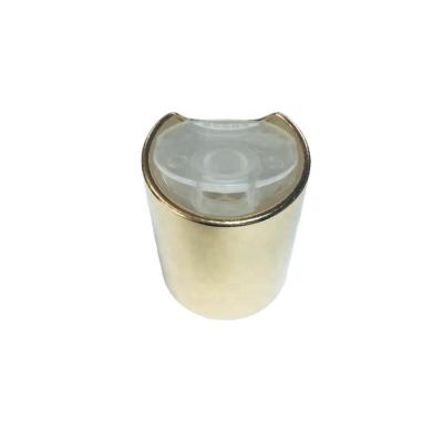 China Disc Non Refillable Glossy Top Cap Gold Screw Cap for sale