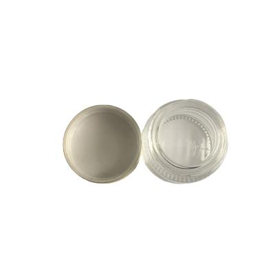 China Cosmetic Aluminum Cap Sealing 10g Cosmetic Cream Mini Clear Glass Jar 10ml for sale