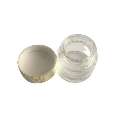 China 5ml 10ml 20ml Cosmetic Clear Cosmetic Glass Jar With Gold Lid Natural Cosmetic Packaging for sale