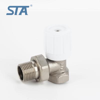 China STA.5035A Low Price Forged Brass NPT Male Threaded Angle Radiator Valve 1/2