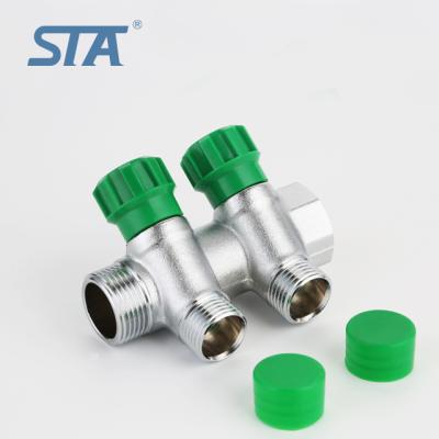 China Modern Floor Heating System ART.5019 STA 3 Way Brass Manifold for sale