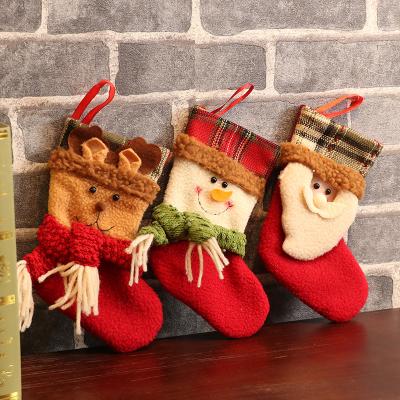 China Christmas Decoration Factory Supplier New Brand Santa Style Party Decoration Christmas Stocking Gift And Candy Bag Christmas Stockings for sale