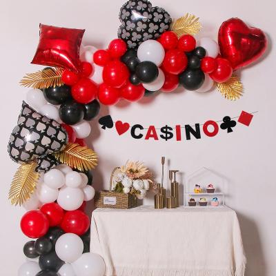 China Artificial Wholesale Supplier Casino Party Decorations Playing Card Paper Banner Playing Card Pattern Decoration for sale