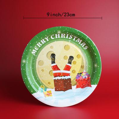 China Party Tableware Paper Plates hot sale Factory Direct Party Paper Plates Customized Christmas Party Paper Plates Christmas Products Festive Party Supplies for sale