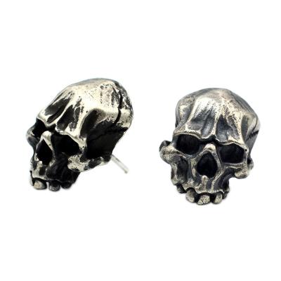 China Other 925 Sterling Silver Trendy Main Material 18*13*7Mm Skull Stud Earrings Gothic Punk Stud Earrings for sale