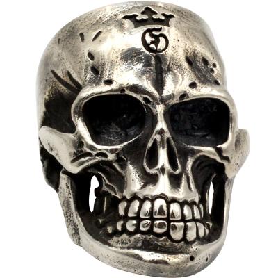 China Neo Ring Jewelry Hip Hop Rock S925 Sterling Silver Men Gothic Personalized European Vintage Skull Gothic Ring for sale