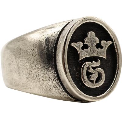 China Neo Punk Gothic Hip Hop Iced Out Gothic Vintage 925 Sterling Silver Punk Floral Carved Jewelry Crown Ring Simple Style Charm for sale