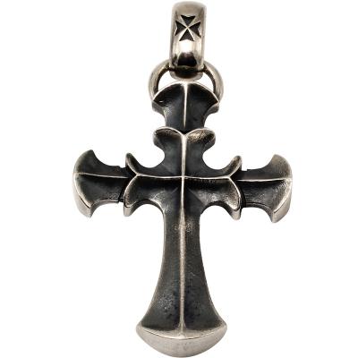 China Iced Out Goth Punk Hip Hop Style Custom Support Pendant Simple Classic Style Men's Retro Cross Pendants S925 Sterling Silver Hip Hop Pendant for sale