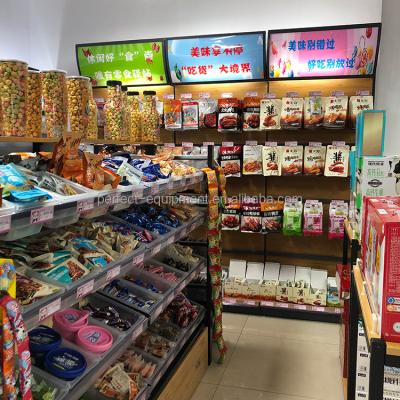 China Single Sided Heavy Duty Metal Grocery Store Iteam Supermarket Snack Display Rack Single Sided Gondola Shelving for sale