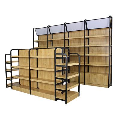 China New Type Single Sided Good Quality Heavy Duty Supermarket Shelving Gondola Supermarket Wall Shelf Shop Furniture for sale