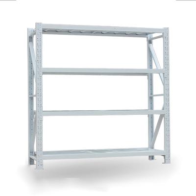 China Single Sided Custom Size Multilayer Shelving And Color Metal Warehouse Storage Shelving Racking System For Factory for sale