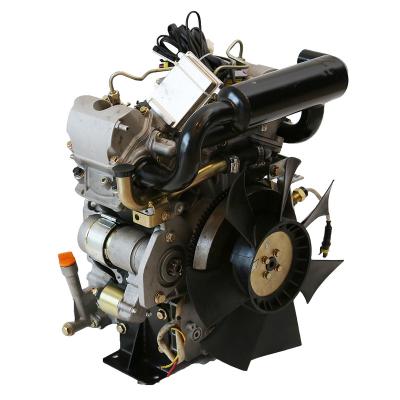 China WEDO New Model Air Cooled 27hp 20kw Air Cooled Twin Cylinder 2 Cylinder Diesel Engine Mount 2V98 for sale