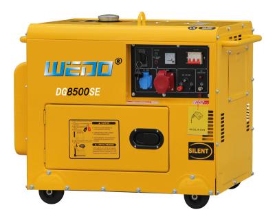 China WEDO 6kw 6kva 6000w Silent Type Single Phase Air Cooled Diesel Generator Price WDDG8500 for sale